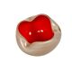Murano - Alfredo Barbini - opaline glass - orange/white - Italy - 60's
