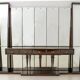 Console, buffet en noyer et miroir de Guglielmo Ulrich, Italie 1940
