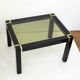 Black wood & smoked glass coffee table