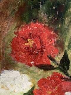 Tableau, painting on canvas, still life, the bouquet of flowers.