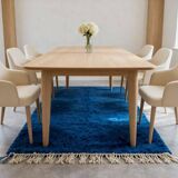 Mystical blue wool Moroccan rug 150/250cm