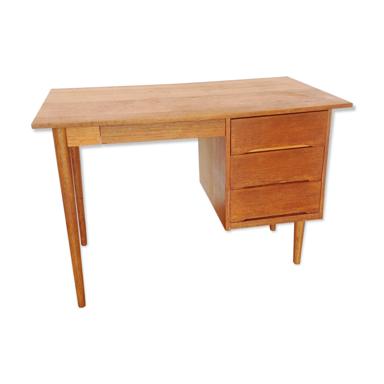 Scandinavian-style verni chene desk / vintage 60s