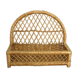 Rattan wall shelf