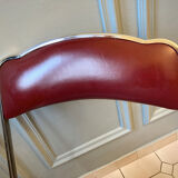 4 vintage folding chairs in chrome
