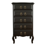 Vintage black chest of drawers