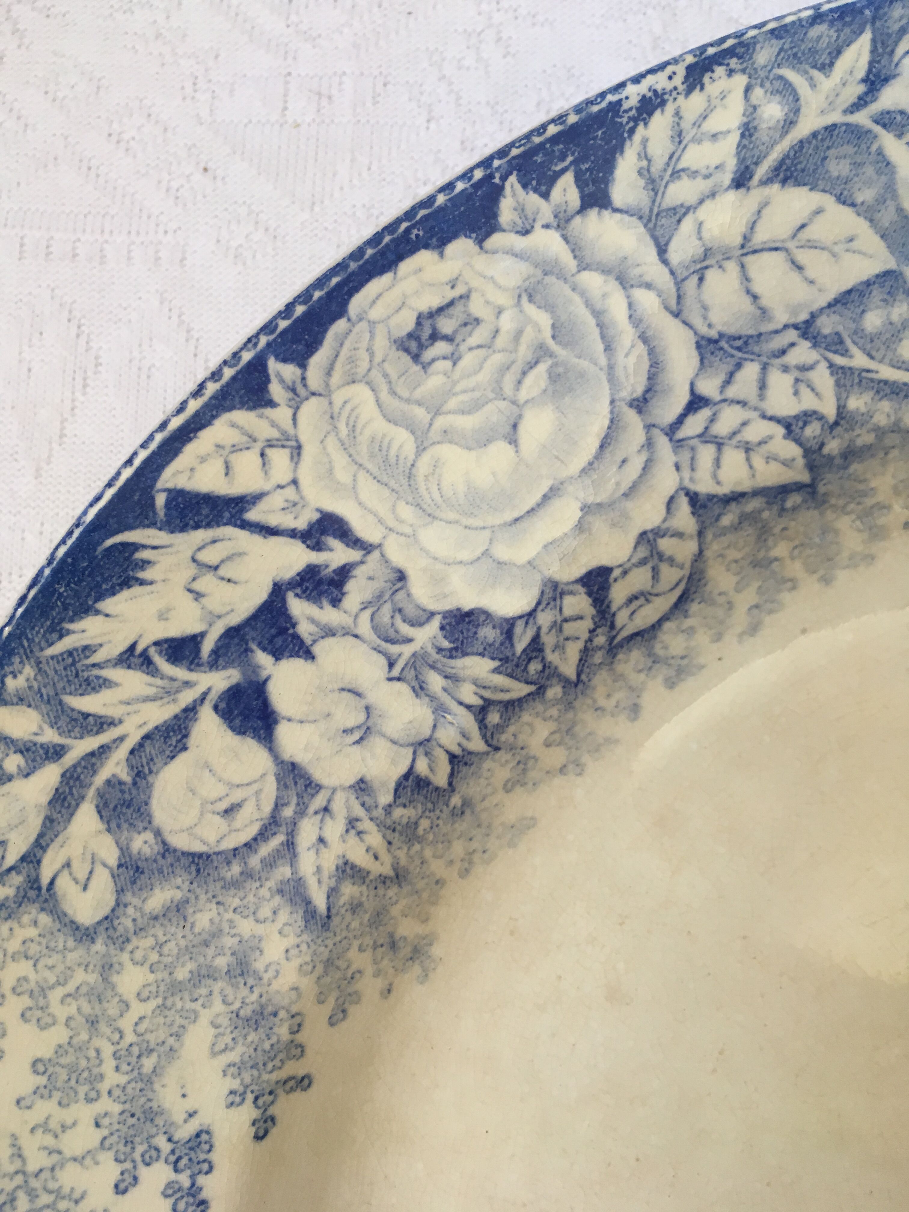 Very old serving dish in iron earth