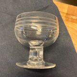 Engraved aperitif glasses with square foot