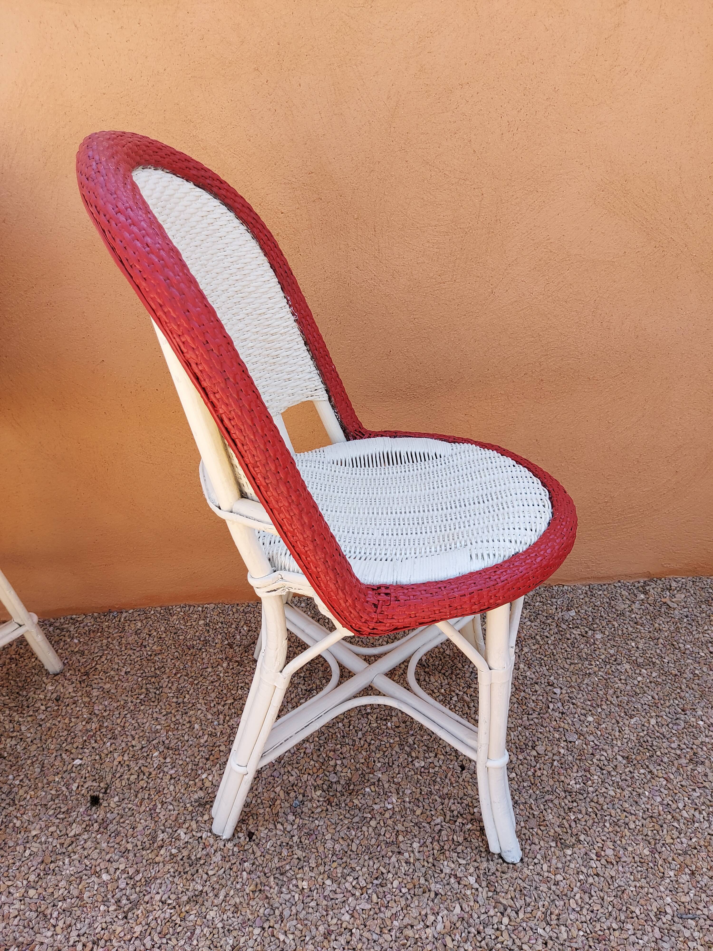 Suite of 4 terrace chairs Bistrot Parisien 1950s