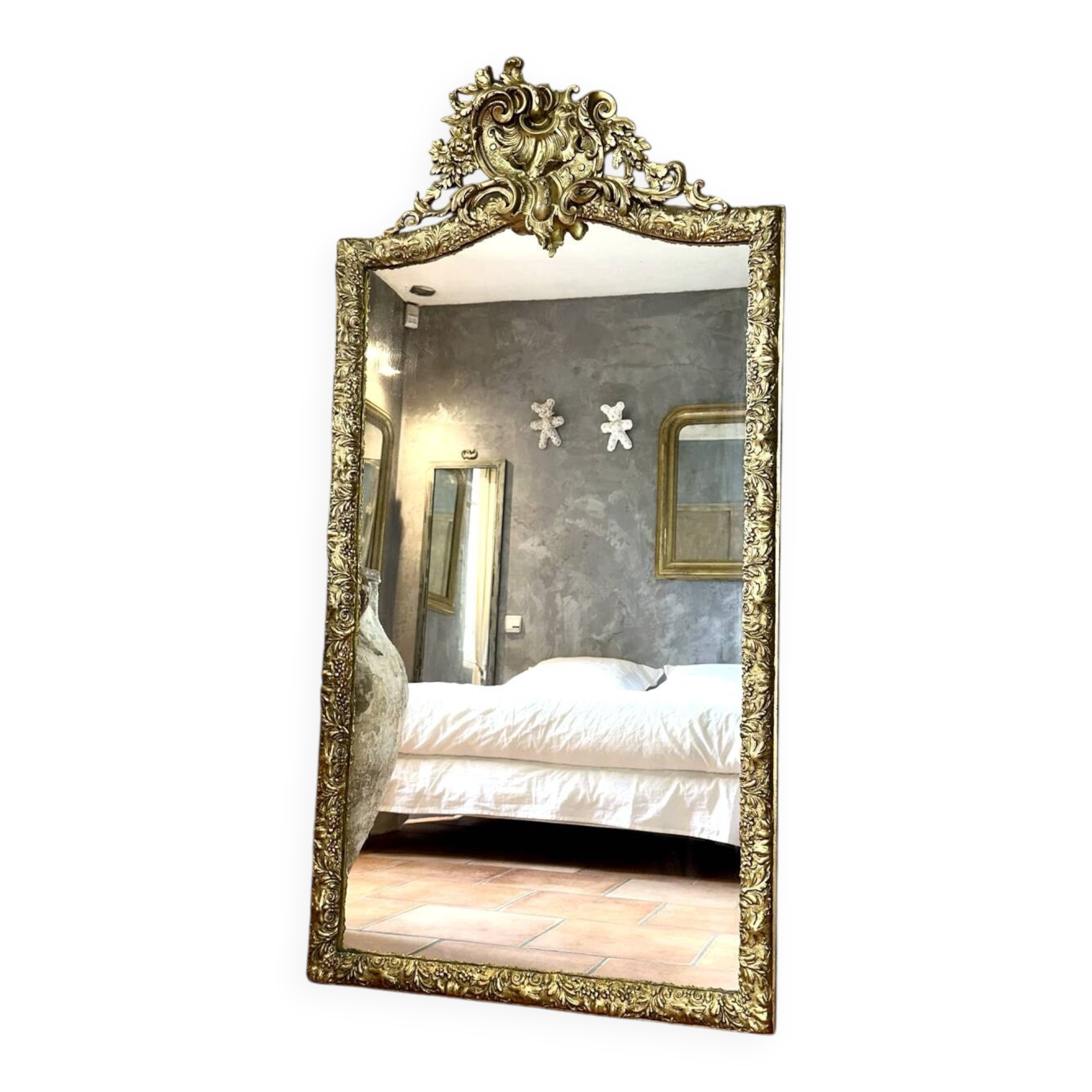 Miroir ancien doré Napoléon III