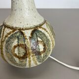 Ceramic studio pottery table light base by soholm  ceramic denmark 1970