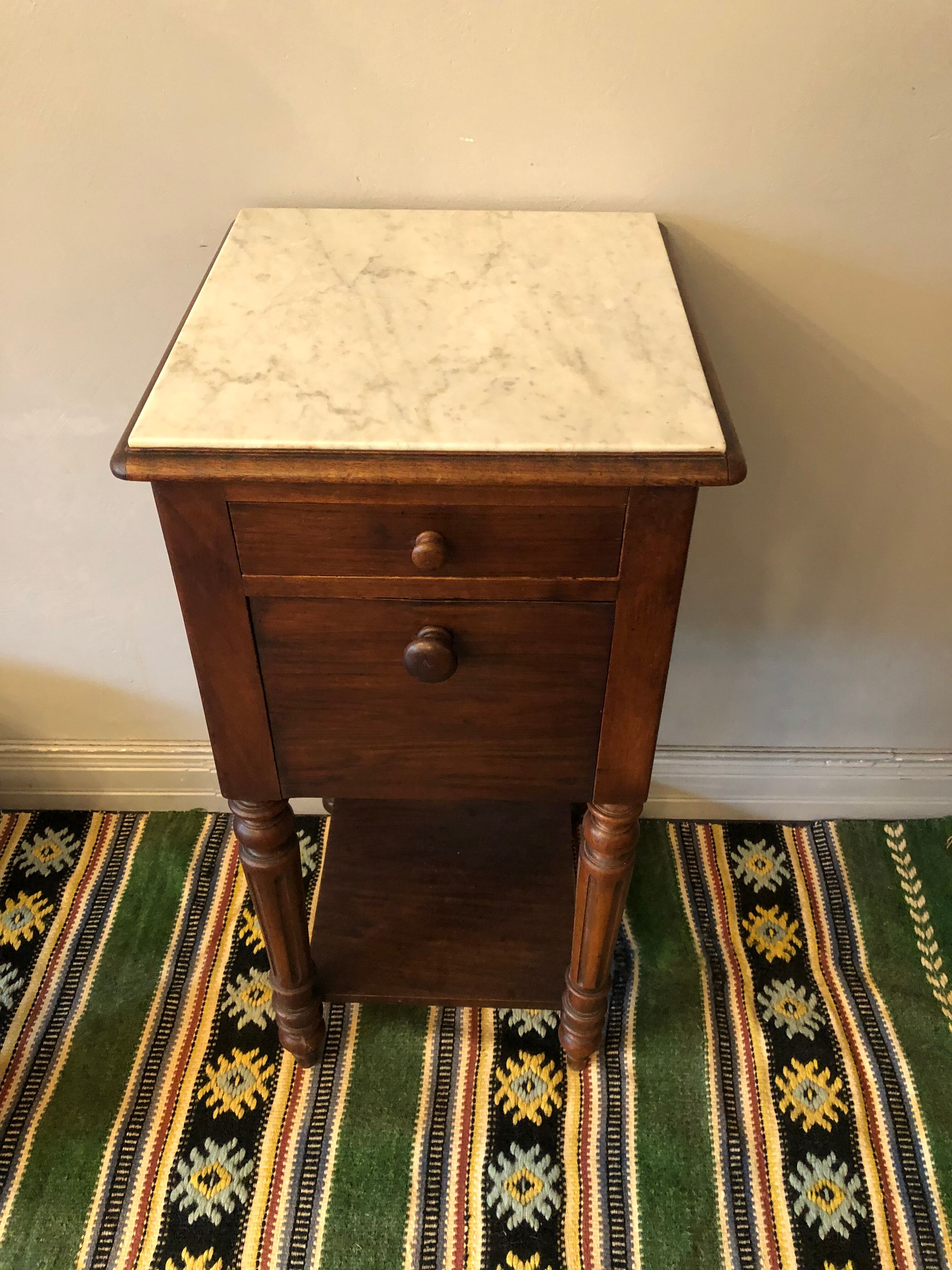 Walnut bedside table