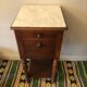 Walnut bedside table