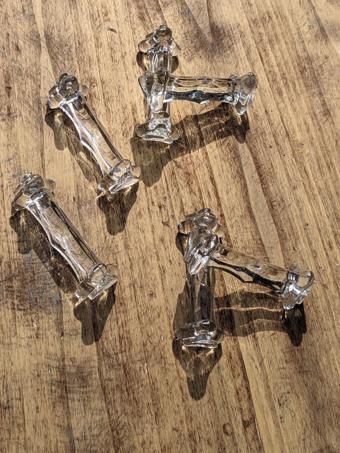 Set of 6 crystal knife holder
