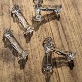 Lot de 6 porte couteaux en cristal
