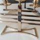 Large Aulica Menorah/Jewish Candlestick with 9 lights. In gold-plated metal.