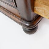 Commode en bois et marbre, XVIIIème s.