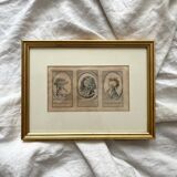 Lithograph of an old fashion engraving by Desrais, 18th century