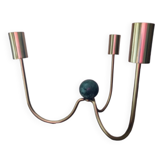 Bougeoir Design 3 branches en laiton