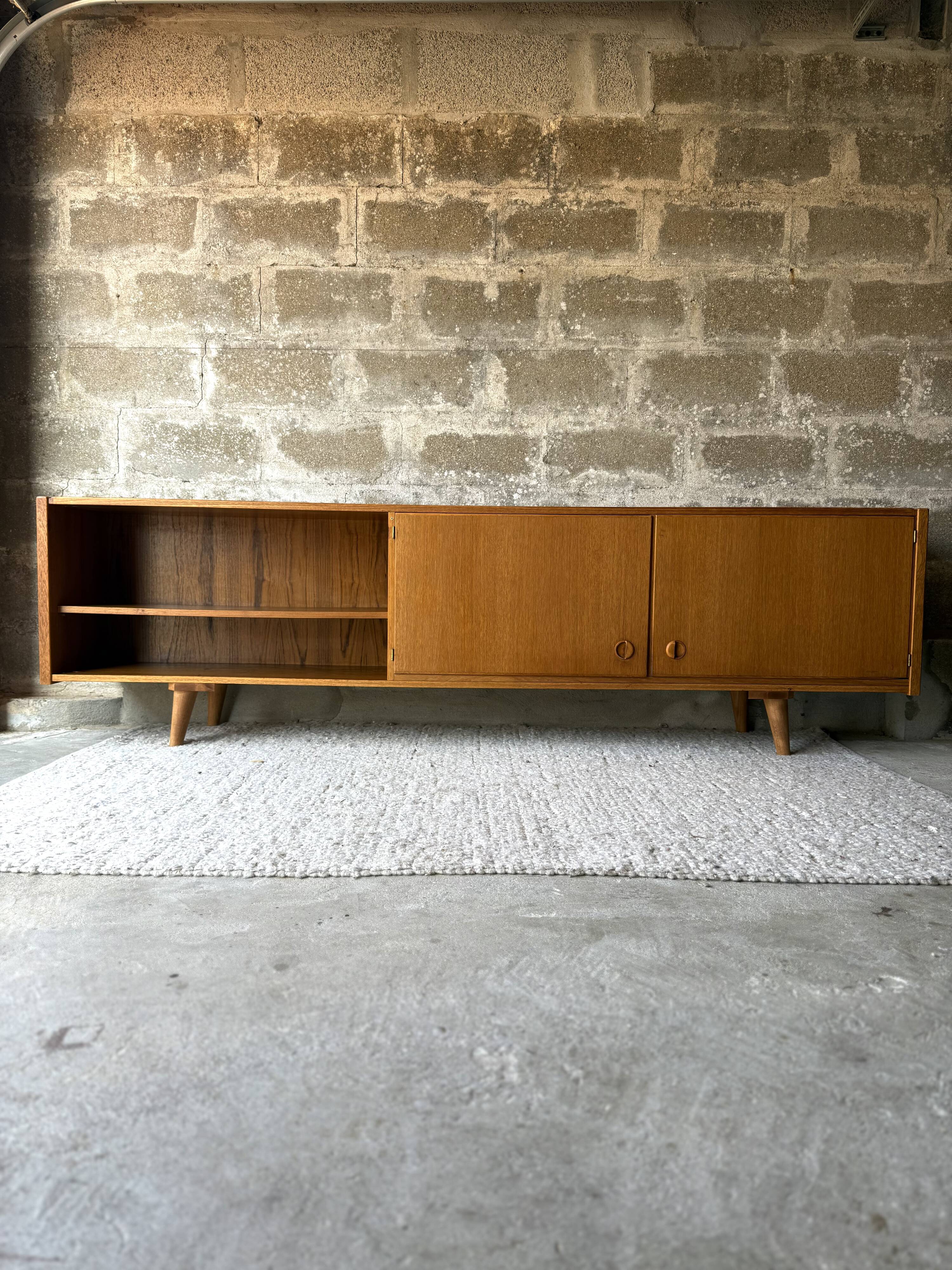 Vintage Scandinavian teak sideboard, 1970.