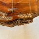 Table basse brutaliste bois et rotin