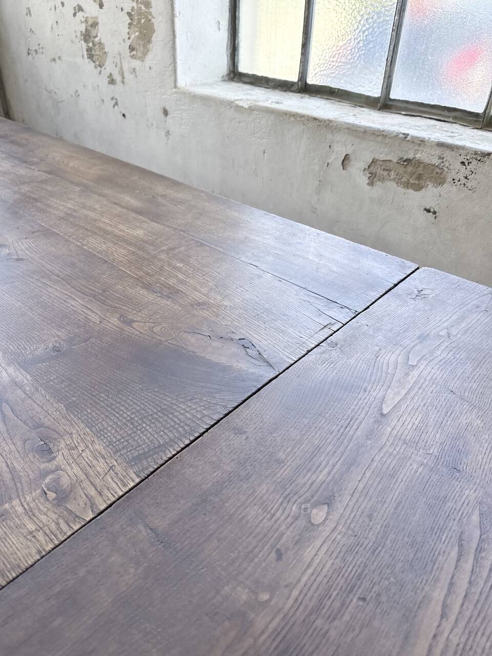 Solid oak table 1900 drapery style XL 280cm with extensions
