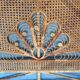 Headboard honey vintage rattan