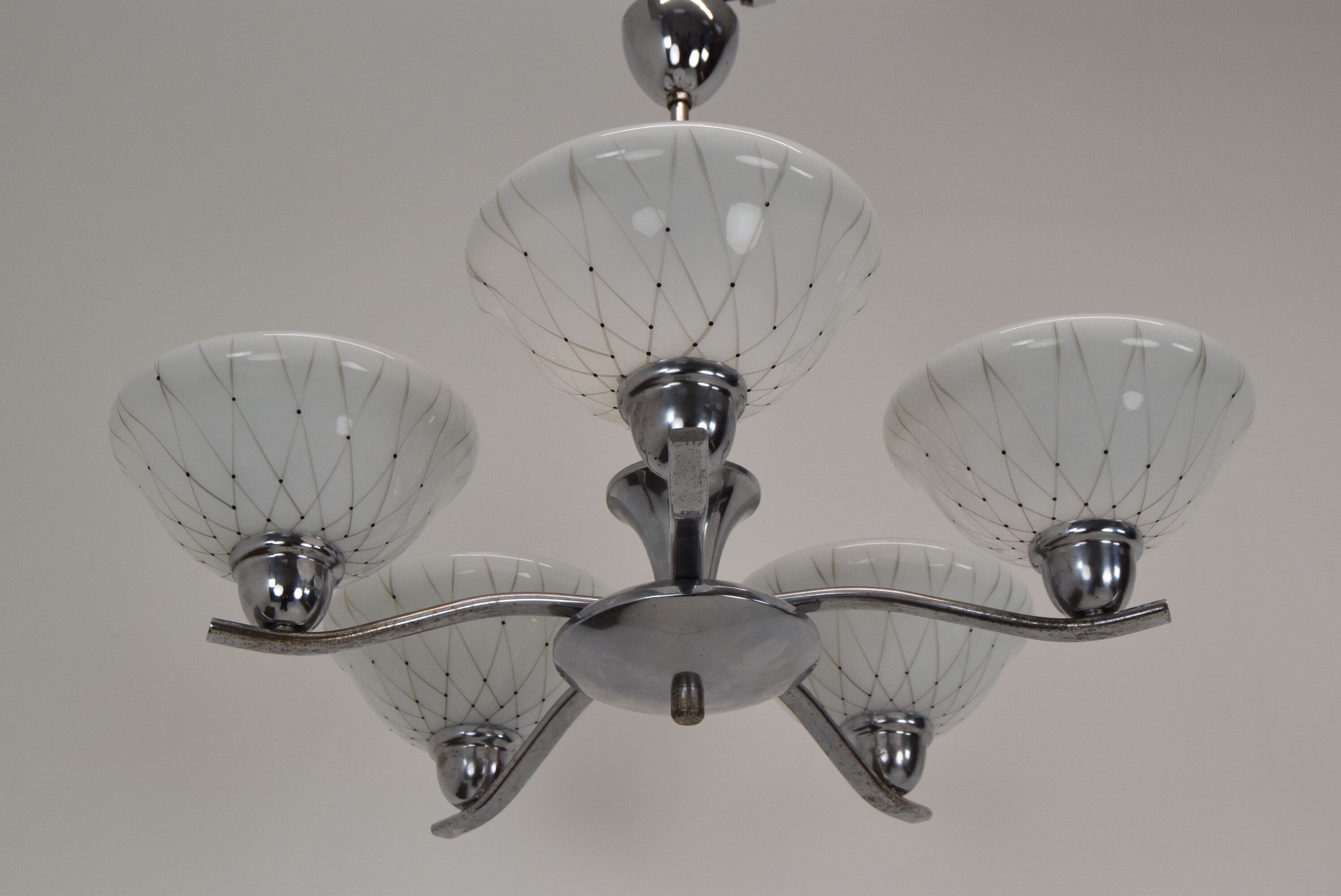 Mid-century Chandelier by company Drukov,1960's.