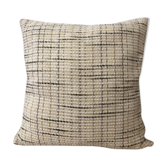 Coussin en tissu lainage beige