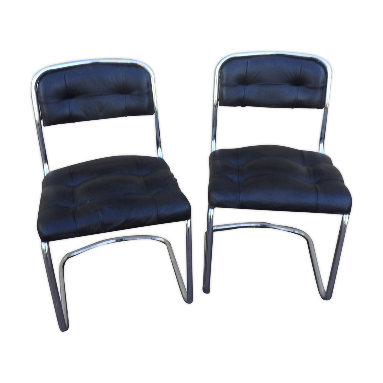 pair chair skai vintage year 70