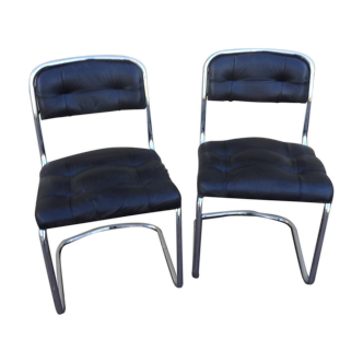pair chair skai vintage year 70