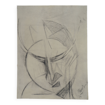 Antoine pevsner: face - signed lithograph
