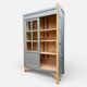 Grey glass-fronted Parisian wardrobe from La Samaritaine 1960
