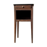 Solid oak bedside table and vintage compass legs