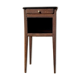 Solid oak bedside table and vintage compass legs
