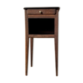 Solid oak bedside table and vintage compass legs