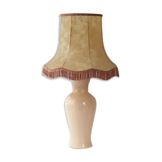 1970 vintage pale pink table lamp