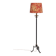 lampadaire français tripode vert et laiton années 1950