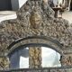 Mirror in brass and blackened wood Louis XIII style around 1880 h: 149 cm