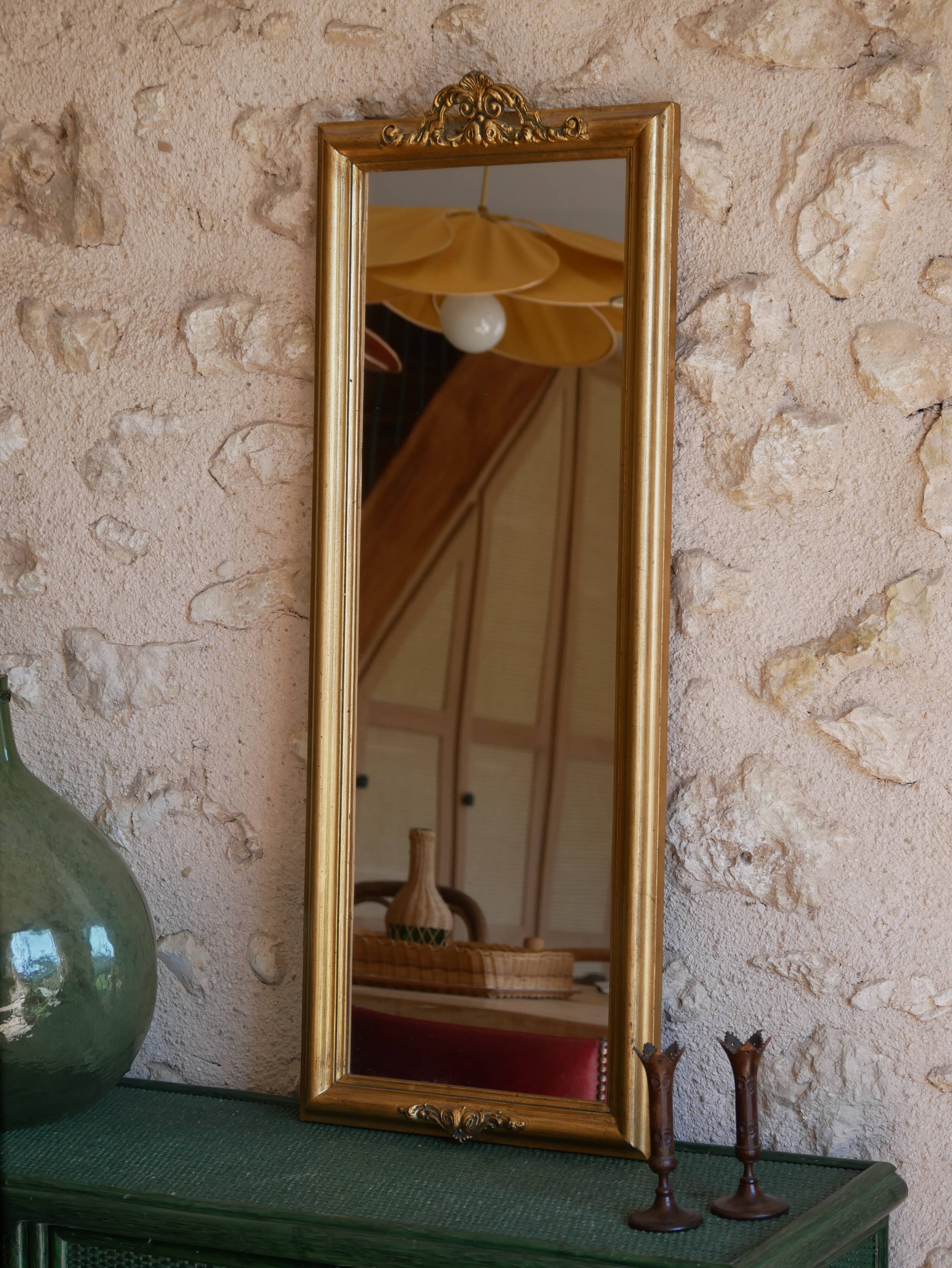 Ancient golden mirror 32x84cm