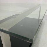 Table basse en verre 110 x 110 cm dans le style de Rolf Benz et Metaform