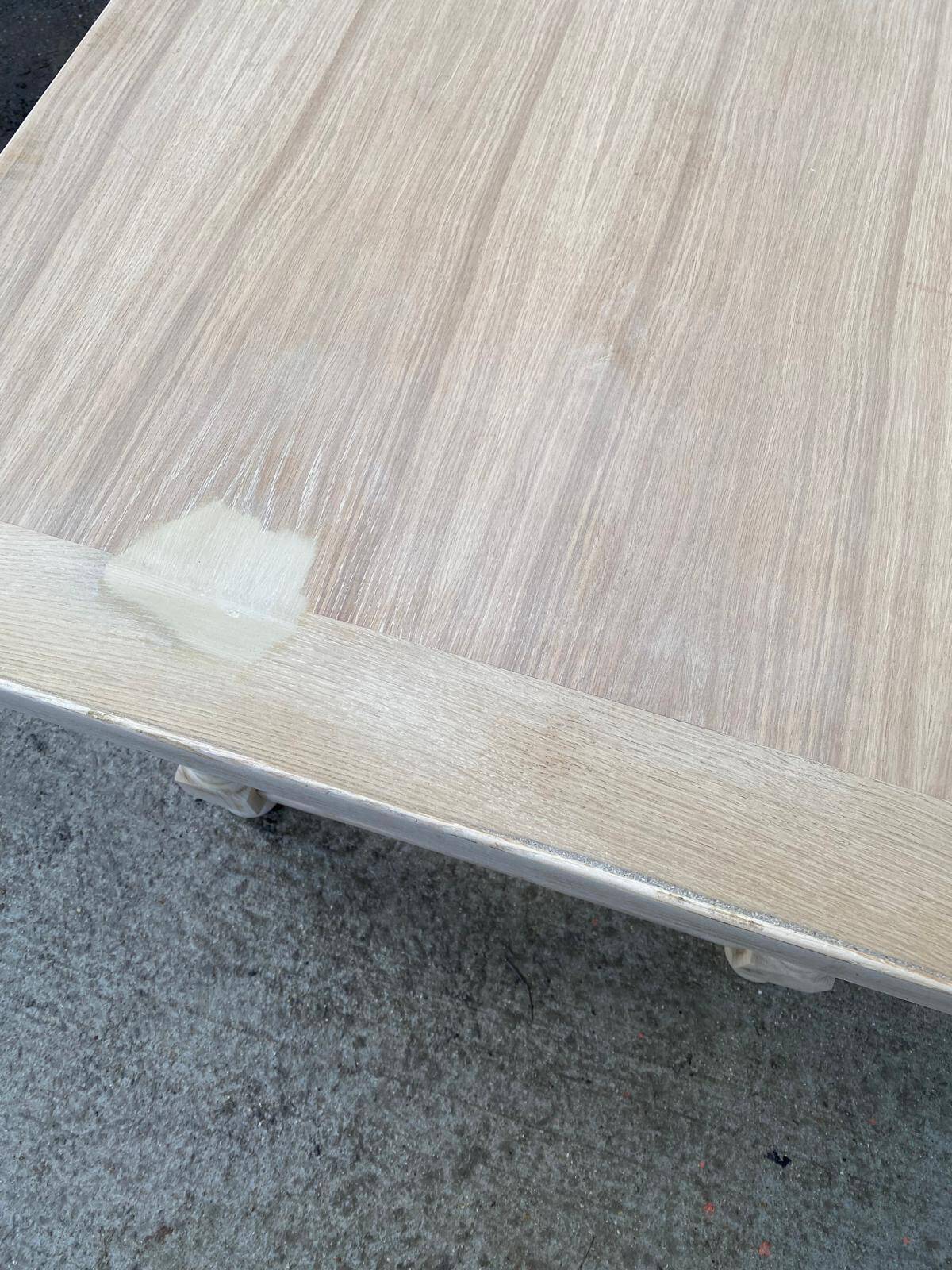 Renovated extendable farmhouse table in raw oak 280cm