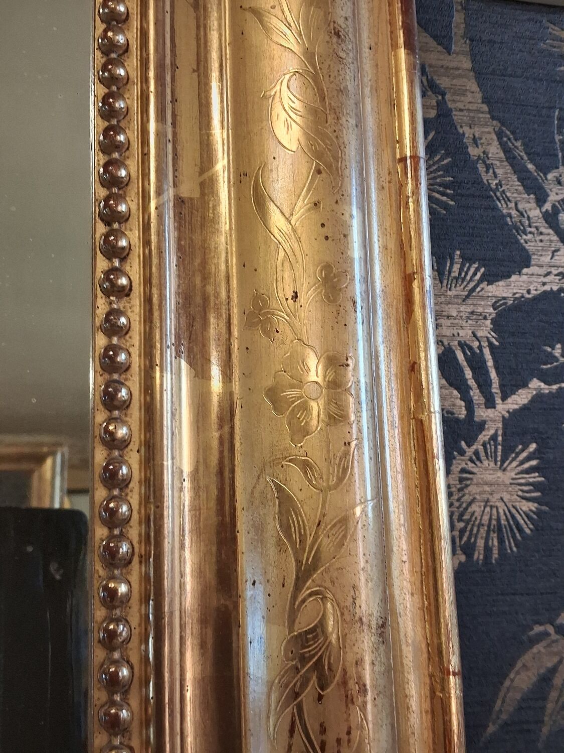 Louis Philippe mirror with pediment 148 x 95