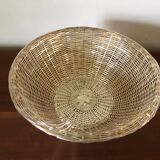 Braided silver metal basket