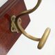 Art Nouveau coatrack in brass and oak, France ca. 1900