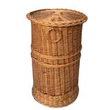 Vintage wicker laundry basket