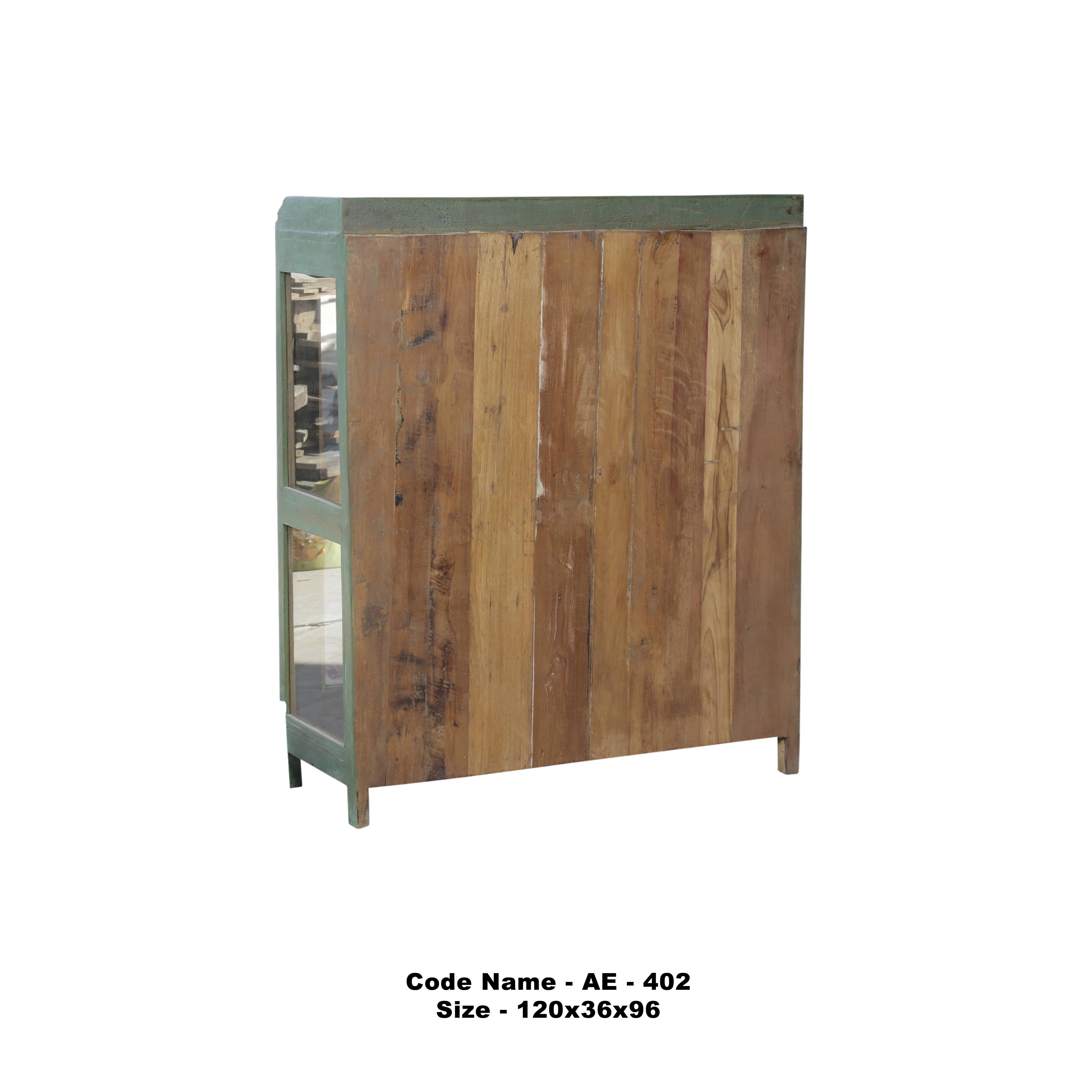 Antique teak sideboard (original light green patina)