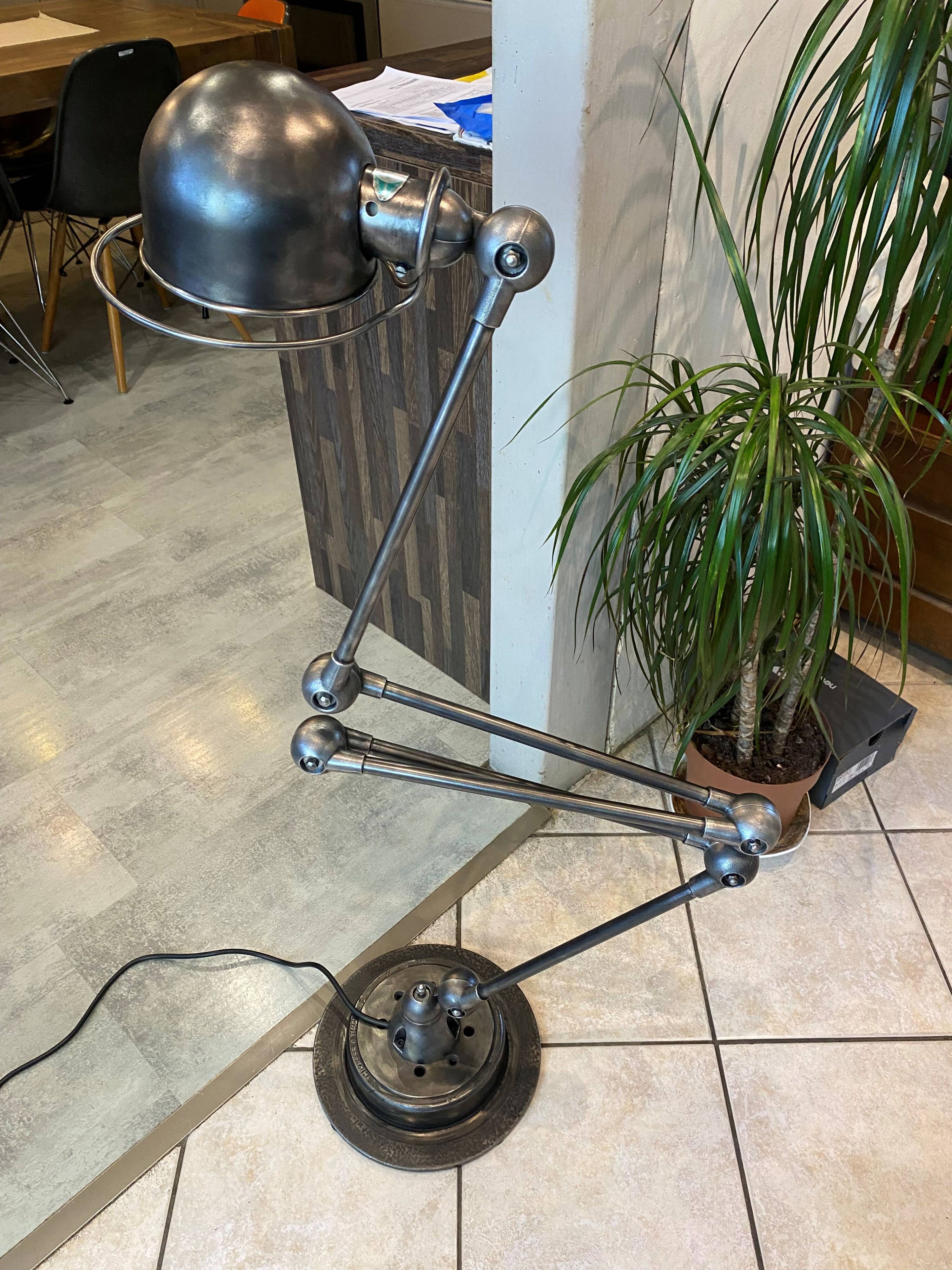 Jielde floor lamp with 5 arms, 40cm, vintage industrial graphite.