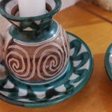 2 Handheld candlesticks design ceramic Robert Picault
