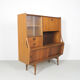 Vintage dutch teak buffet with showcase 1960