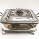 Victorian sardine box silver metal flat butter and glass insert Walker and Hall